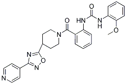 N-(2-METHOXYPHENYL)-N'-[2-((4-(3-(PYRIDIN-4-YL)-1,2,4-OXADIAZOL-5-YL)PIPERIDIN-1-YL)CARBONYL)PHENYL]UREA 结构式