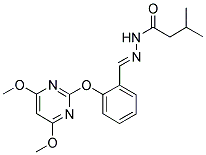 N-[1-AZA-2-[2-[(4,6-DIMETHOXYPYRIMIDIN-2-YL)OXY]PHENYL]ETHENYL]-3-METHYLBUTYRAMIDE 结构式
