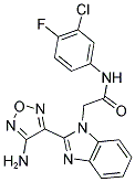 2-[2-(4-AMINO-1,2,5-OXADIAZOL-3-YL)-1H-BENZIMIDAZOL-1-YL]-N-(3-CHLORO-4-FLUOROPHENYL)ACETAMIDE 结构式