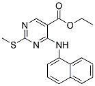 ETHYL 2-(METHYLTHIO)-4-(1-NAPHTHYLAMINO)PYRIMIDINE-5-CARBOXYLATE 结构式