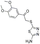 2-[(5-AMINO-1,3,4-THIADIAZOL-2-YL)THIO]-1-(3,4-DIMETHOXYPHENYL)ETHANONE 结构式