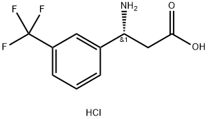 (R)-3-氨基-3-(3-(三氟甲基)苯基)丙酸盐酸盐 结构式