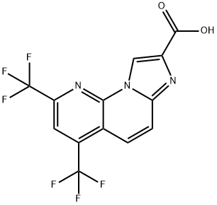 2,4-BIS(TRIFLUOROMETHYL)IMIDAZO[1,2-A][1,8]-NAPHTHYRIDINE-8-CARBOXYLIC ACID 结构式