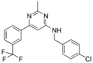 N-(4-CHLOROBENZYL)-2-METHYL-6-[3-(TRIFLUOROMETHYL)PHENYL]PYRIMIDIN-4-AMINE 结构式