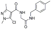 5-CHLORO-1,3-DIMETHYL-N-(2-[(4-METHYLBENZYL)AMINO]-2-OXOETHYL)-1H-PYRAZOLE-4-CARBOXAMIDE 结构式