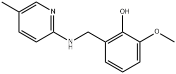 2-METHOXY-6-([(5-METHYL-2-PYRIDINYL)AMINO]METHYL)BENZENOL 结构式