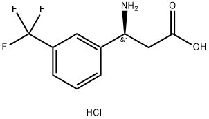 (S)-3-氨基-3-(3-(三氟甲基)苯基)丙酸盐酸盐 结构式