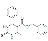 6-METHYL-2-THIOXO-4-P-TOLYL-1,2,3,4-TETRAHYDRO-PYRIMIDINE-5-CARBOXYLIC ACID BENZYL ESTER 结构式