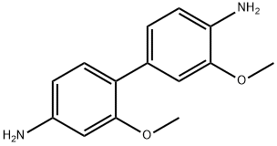 2,3'-DIMETHOXY-BIPHENYL-4,4'-DIAMINE 结构式