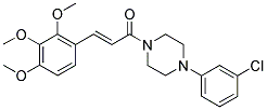 1-[4-(3-CHLOROPHENYL)PIPERAZINO]-3-(2,3,4-TRIMETHOXYPHENYL)-2-PROPEN-1-ONE 结构式