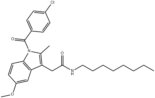 INDOMETHACIN N-OCTYL AMIDE 结构式