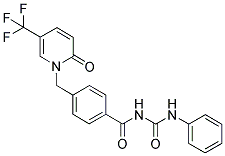1-[4-(2,4-DIAZA-1,3-DIOXO-4-PHENYLBUT-1-YL)BENZYL]-5-(TRIFLUOROMETHYL)-2-PYRIDONE 结构式