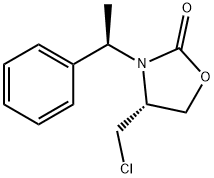 (4R)-4-(氯甲基)-3-[(1R)-1-苯乙基]-2-唑烷酮 结构式