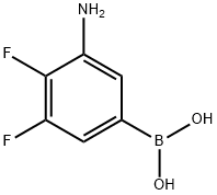3-氨基-4,5-二氟苯硼酸 结构式