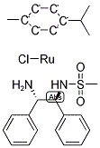 CHLORO[(1S,2S)-N-(METHANESULFONYL)-1,2-DIPHENYL-1,2-ETHANEDIAMINE] (P-CYMENE)RUTHENIUM(II) 结构式