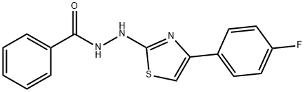 N'-[4-(4-FLUOROPHENYL)-1,3-THIAZOL-2-YL]BENZENECARBOHYDRAZIDE 结构式