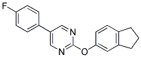 2-(2,3-DIHYDRO-1H-INDEN-5-YLOXY)-5-(4-FLUOROPHENYL)PYRIMIDINE 结构式