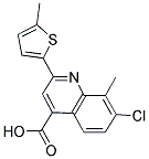 7-氯-8-甲基-2-(5-甲基-2-噻吩)-喹啉-4-羧酸 结构式