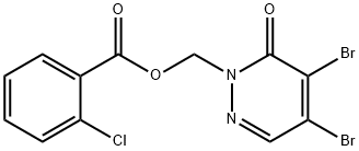 [4,5-DIBROMO-6-OXO-1(6H)-PYRIDAZINYL]METHYL 2-CHLOROBENZENECARBOXYLATE 结构式