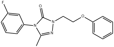 4-(3-FLUOROPHENYL)-5-METHYL-2-(2-PHENOXYETHYL)-2,4-DIHYDRO-3H-1,2,4-TRIAZOL-3-ONE 结构式