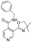 N-BENZYL-3-(4,4-DIMETHYL-4,5-DIHYDRO-1,3-OXAZOL-2-YL)ISONICOTINAMIDE 结构式