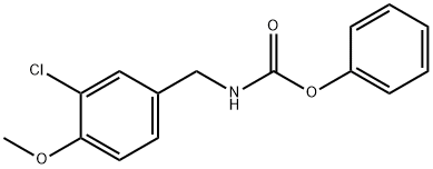 PHENYL N-(3-CHLORO-4-METHOXYBENZYL)CARBAMATE 结构式