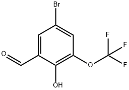 5-溴-3-(三氟甲氧基)水杨醛 结构式