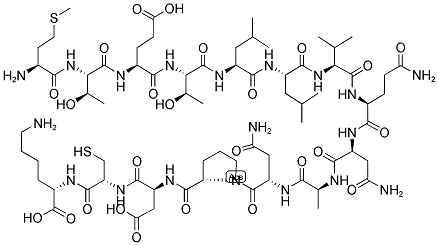 H-MET-THR-GLU-THR-LEU-LEU-VAL-GLN-ASN-ALA-ASN-PRO-ASP-CYS-LYS-OH 结构式