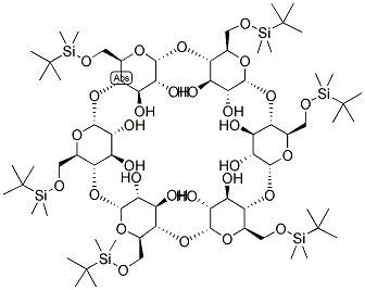 HEXAKIS(6-O-TERTBUTYL-DIMETHYLSILYL)-ALPHA-CYCLODEXTRIN 结构式