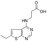 3-(6-ETHYL-THIENO[2,3-D]PYRIMIDIN-4-YLAMINO)-PROPIONIC ACID 结构式