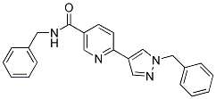 N-BENZYL-6-(1-BENZYL-1H-PYRAZOL-4-YL)NICOTINAMIDE 结构式