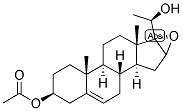 5-PREGNEN-16,17-EPOXY-3-BETA, 20-BETA-DIOL 3-ACETATE 结构式