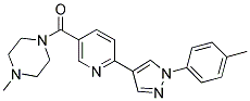 1-METHYL-4-((6-[1-(4-METHYLPHENYL)-1H-PYRAZOL-4-YL]PYRIDIN-3-YL)CARBONYL)PIPERAZINE 结构式