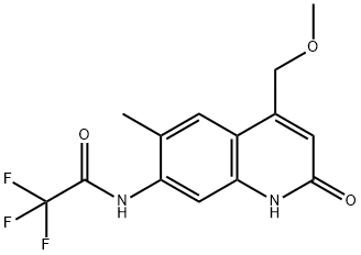 2,2,2-TRIFLUORO-N-[4-(METHOXYMETHYL)-6-METHYL-2-OXO-1,2-DIHYDRO-7-QUINOLINYL]ACETAMIDE 结构式