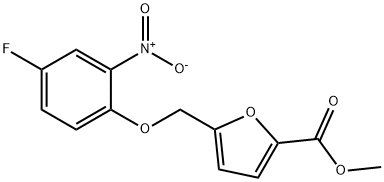 5-((4-氟-2-硝基苯氧基)甲基)呋喃-2-羧酸酯甲酯 结构式