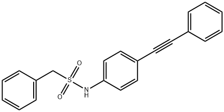 1-苯基-N-(4-(苯基乙炔基)苯基)甲磺酰胺 结构式