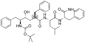 [(2R,4R,5S)-2-BENZYL-5-(BOC-AMINO)-4-HYDROXY-6-PHENYL-HEXANOYL]-LEU-PHE-NH2 结构式