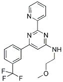 N-(2-METHOXYETHYL)-2-PYRIDIN-2-YL-6-[3-(TRIFLUOROMETHYL)PHENYL]PYRIMIDIN-4-AMINE 结构式