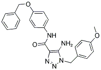 5-AMINO-N-4'-[4-(BENZYLOXY)PHENYL]-1-(4-METHOXYBENZYL)-1H-1,2,3-TRIAZOLE-4-CARBOXAMIDE 结构式