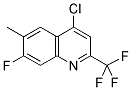 4-Chloro-7-fluoro-6-methyl-2-(trifluoromethyl)quinoline 结构式