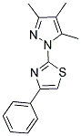 4-PHENYL-2-(3,4,5-TRIMETHYL-1H-PYRAZOL-1-YL)-1,3-THIAZOLE 结构式