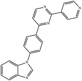 1-(4-[2-(4-Pyridinyl)-4-pyrimidinyl]phenyl)-1H-1,3-benzimidazole 结构式