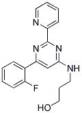 3-([6-(2-FLUOROPHENYL)-2-PYRIDIN-2-YLPYRIMIDIN-4-YL]AMINO)PROPAN-1-OL 结构式