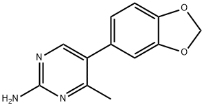 5-(1,3-BENZODIOXOL-5-YL)-4-METHYL-2-PYRIMIDINAMINE 结构式