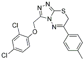 3-[(2,4-DICHLOROPHENOXY)METHYL]-6-(4-METHYLPHENYL)-7H-[1,2,4]TRIAZOLO[3,4-B][1,3,4]THIADIAZINE 结构式