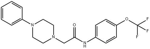2-(4-PHENYLPIPERAZINO)-N-[4-(TRIFLUOROMETHOXY)PHENYL]ACETAMIDE 结构式