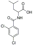 2-(2,4-DICHLORO-BENZOYLAMINO)-4-METHYL-PENTANOIC ACID 结构式