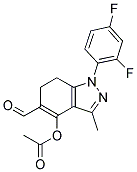 1-(2,4-DIFLUOROPHENYL)-5-FORMYL-3-METHYL-6,7-DIHYDRO-1H-INDAZOL-4-YL ACETATE 结构式