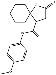 N-(4-METHOXYPHENYL)-2-OXO-1-OXASPIRO[4.5]DECANE-4-CARBOXAMIDE 结构式