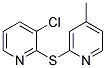 3-CHLORO-2-[(4-METHYLPYRIDIN-2-YL)SULFANYL]PYRIDINE 结构式